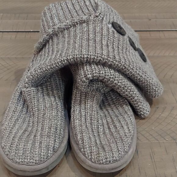 UGG Classic Cardy Gray Tall Knit Boots Sz 7 - Picture 5 of 9